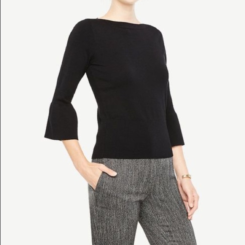 Ann Taylor Black Crew Neck Sweater